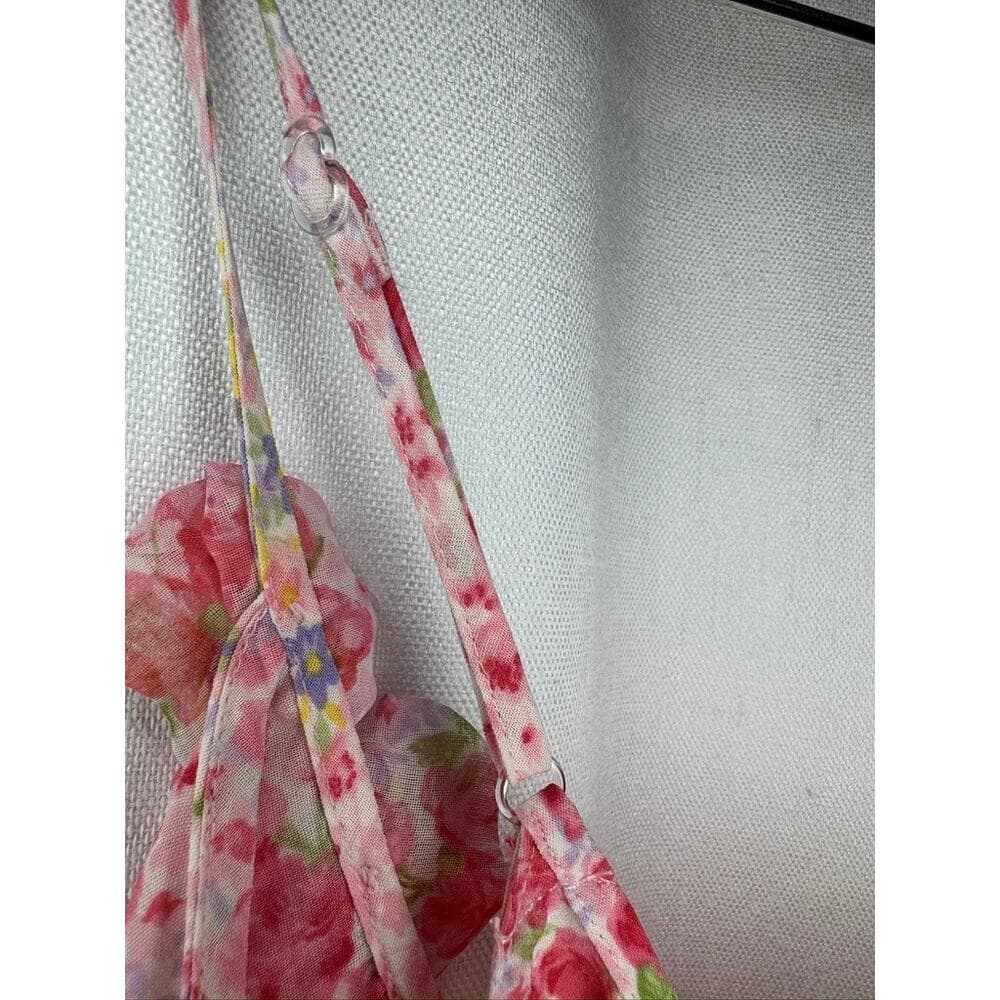 373. Oscar de la Renta Pink Label Floral Cami Top Size Large - Thumbnail 6