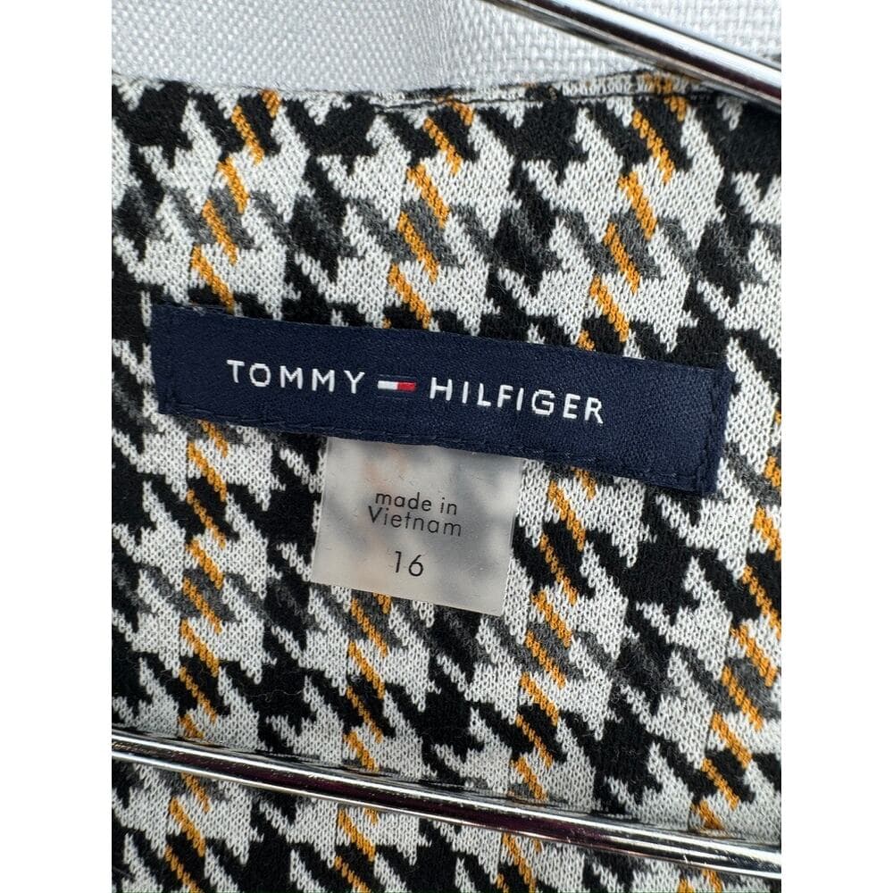 408. Tommy Hilfiger Houndstooth Tweed Shift Dress Size 16 - Thumbnail 2