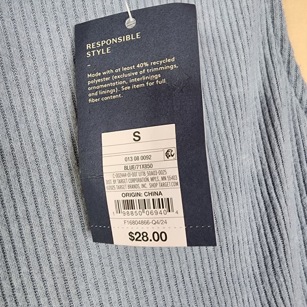 200. Universal Thread Blue Ribbed Maxi Tank Dress Small NWT - Thumbnail 4