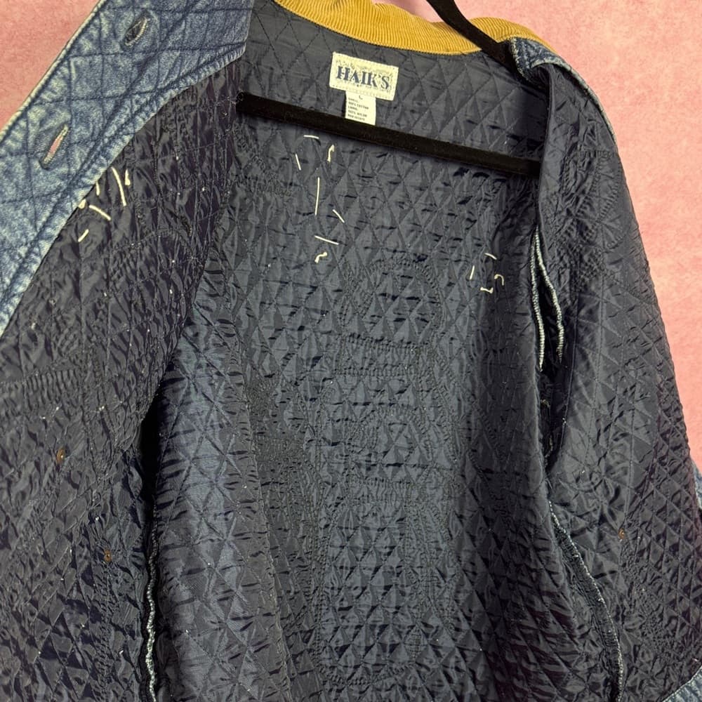 274. Haik’s Snowman Quilted Denim Jacket L - Thumbnail 7