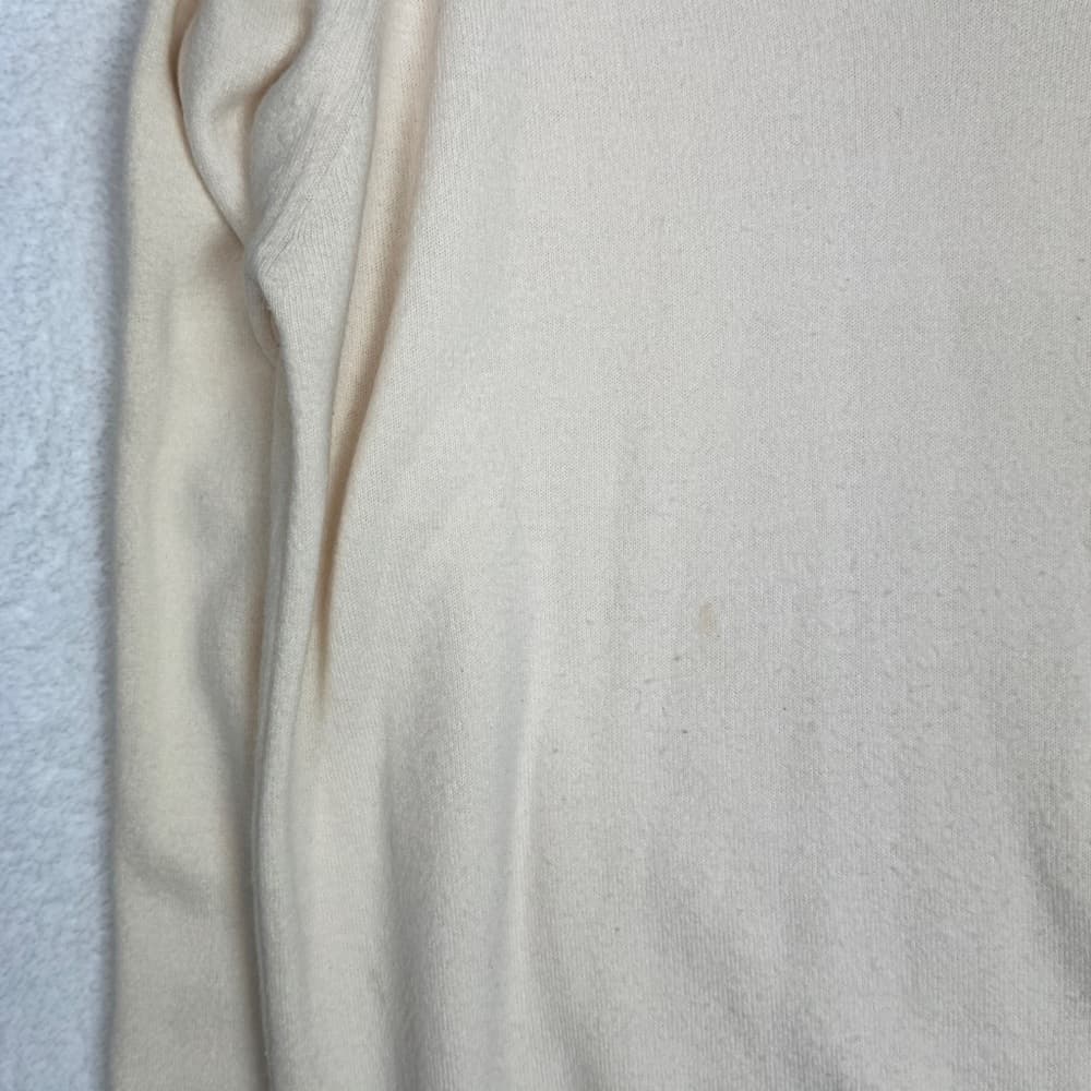 285. Christian Dior Vintage Cream V-Neck Knit Sweater XL - Thumbnail 9