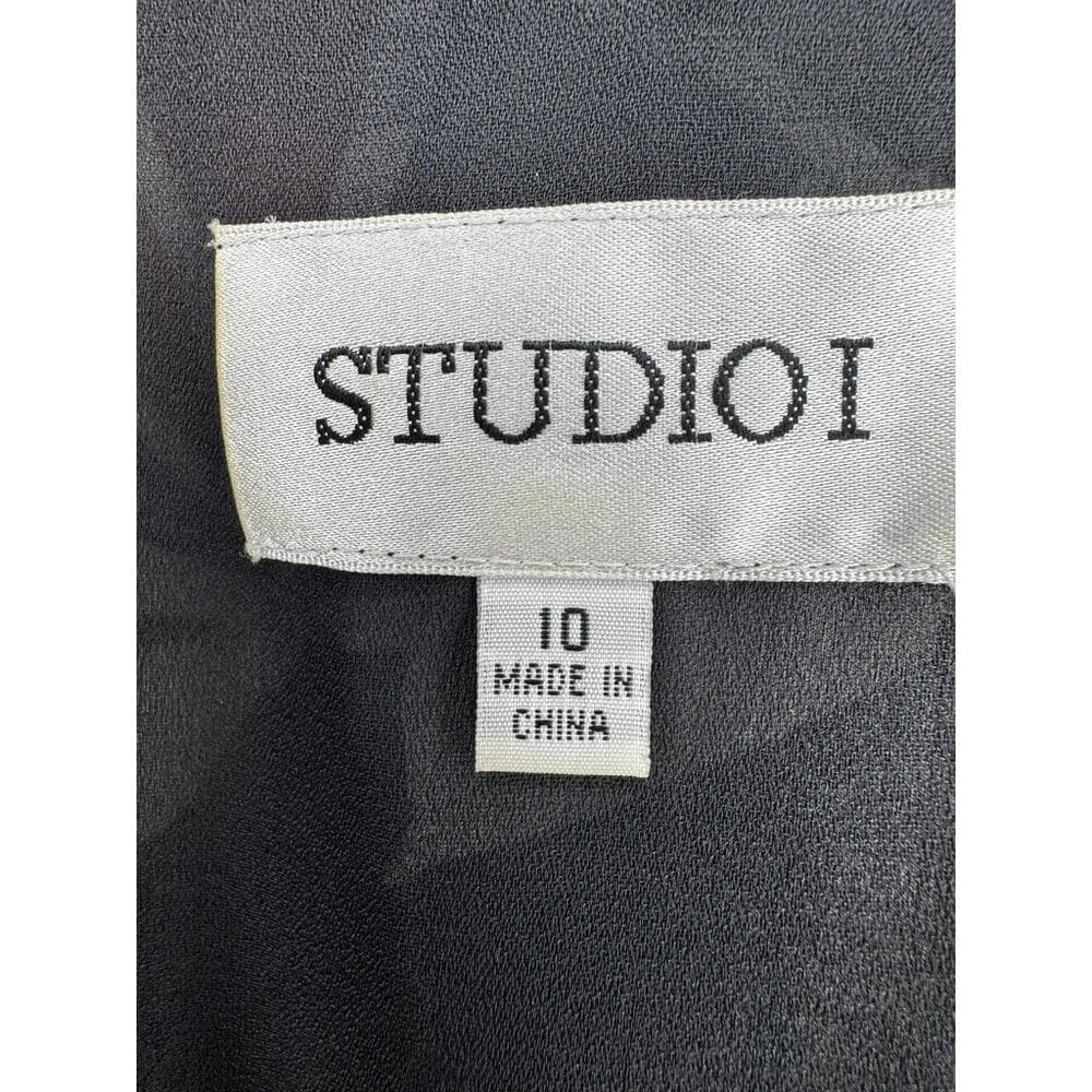 410. Studio I Floral Sleeveless Dress with Cropped Jacket Size 10 - Thumbnail 5