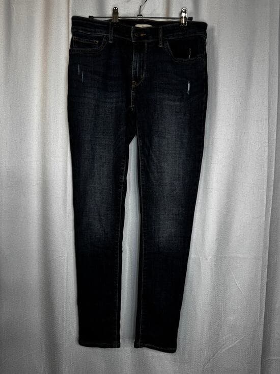 387. Levi's 711 Skinny Jeans Size 29 Dark Wash - Thumbnail 7