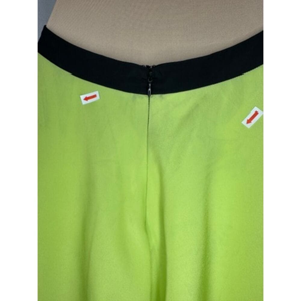 397. Guess by Marciano Black & Neon Green Cutout Fit & Flare Dress Size 2 - Thumbnail 7