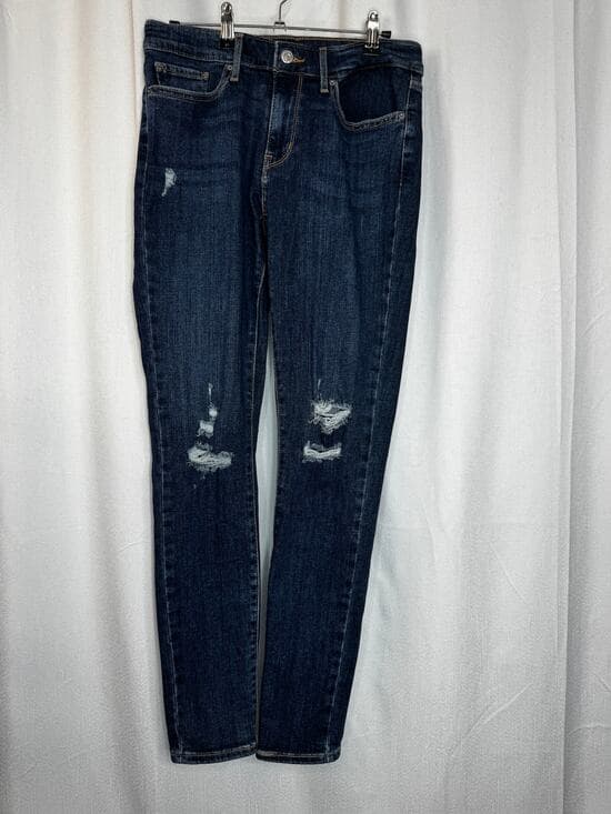 388. Levi's 711 Skinny Distressed Jeans Size 25 - Thumbnail 8