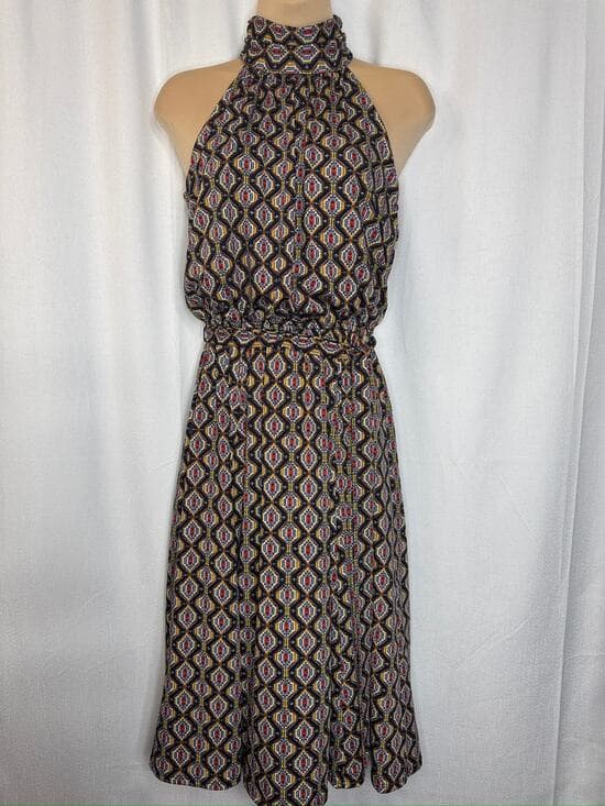 393. Enfocus Studio Geometric Halter Midi Dress Size 6 EUC - Thumbnail 7
