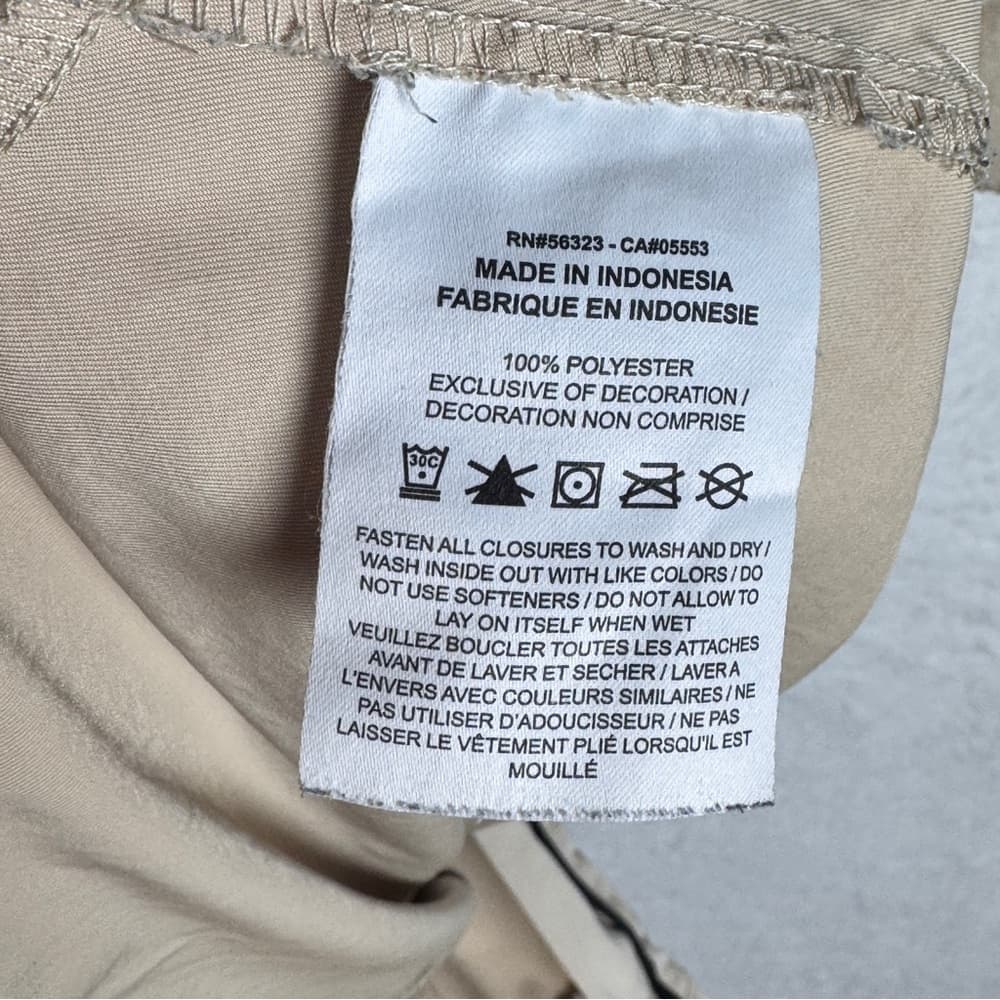 293. Nike Dri-Fit Utility Jogger Pants Beige Black Logo Size L - Thumbnail 6