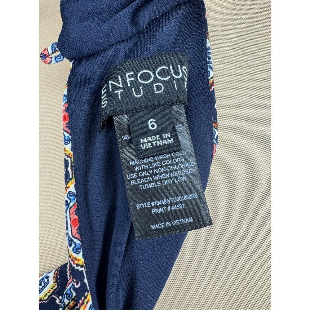393. Enfocus Studio Geometric Halter Midi Dress Size 6 EUC - Thumbnail 2