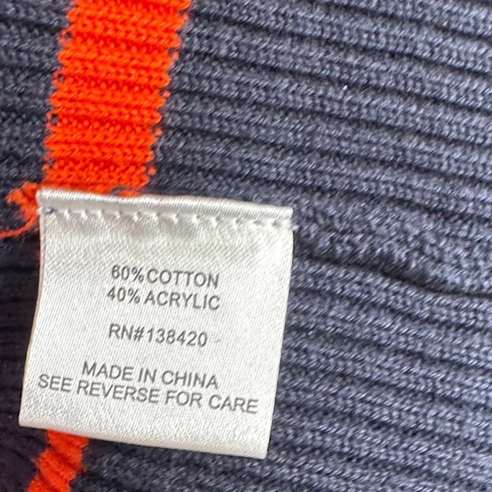 247. Etcetera Navy Striped Cuff & Hem Ribbed Sweater Dress M - Thumbnail 6