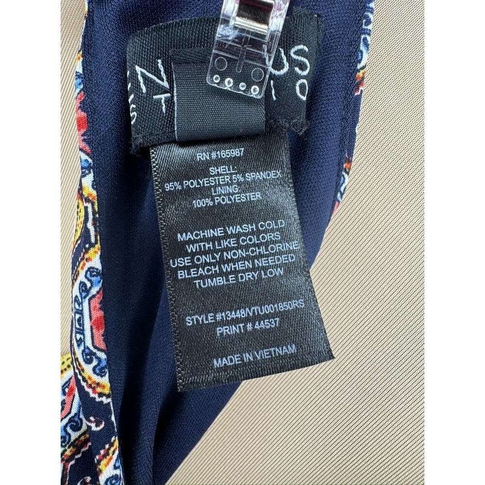393. Enfocus Studio Geometric Halter Midi Dress Size 6 EUC - Thumbnail 3
