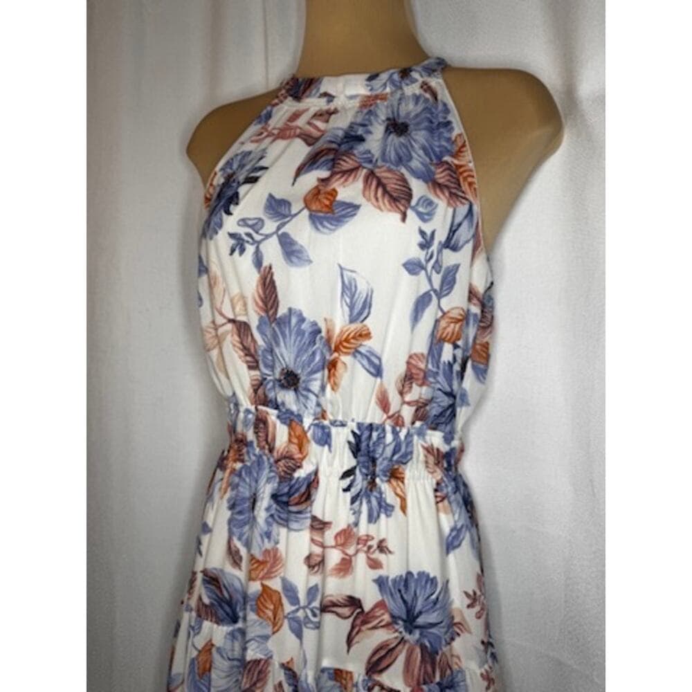 391. Japna Floral Halter Maxi Dress Size S EUC - Thumbnail 3