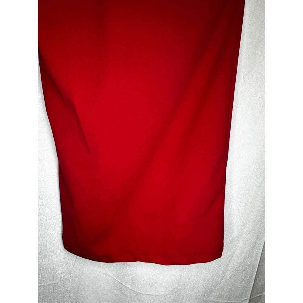 386. Persaya Red Lace Up Wide Leg Jumpsuit Size 3X - Thumbnail 7