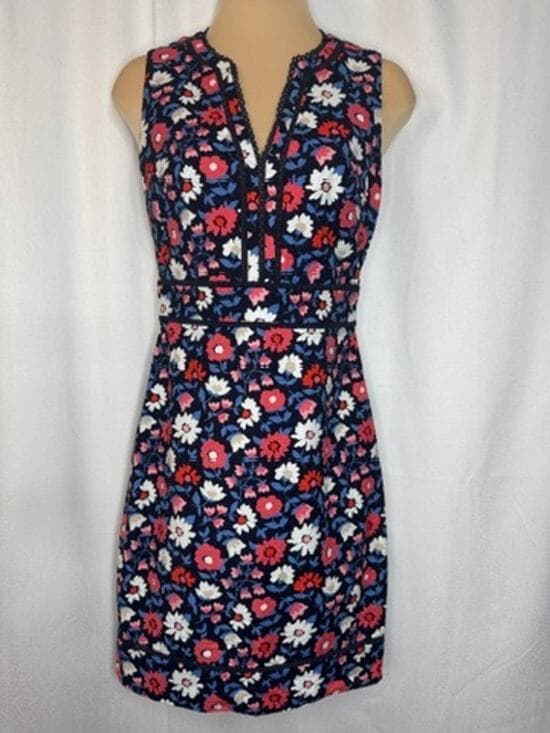 392. Kate Spade New York Floral Sleeveless Sheath Dress Size 4 - Thumbnail 8