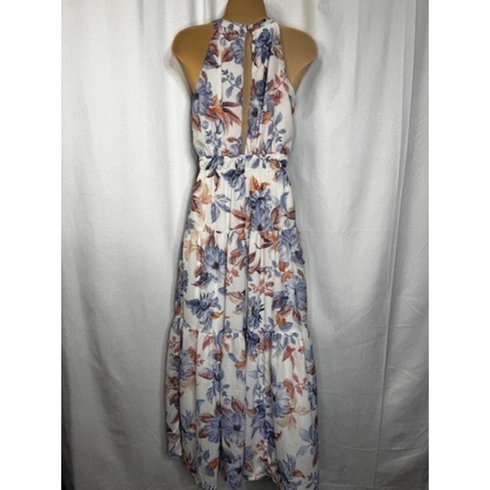 391. Japna Floral Halter Maxi Dress Size S EUC