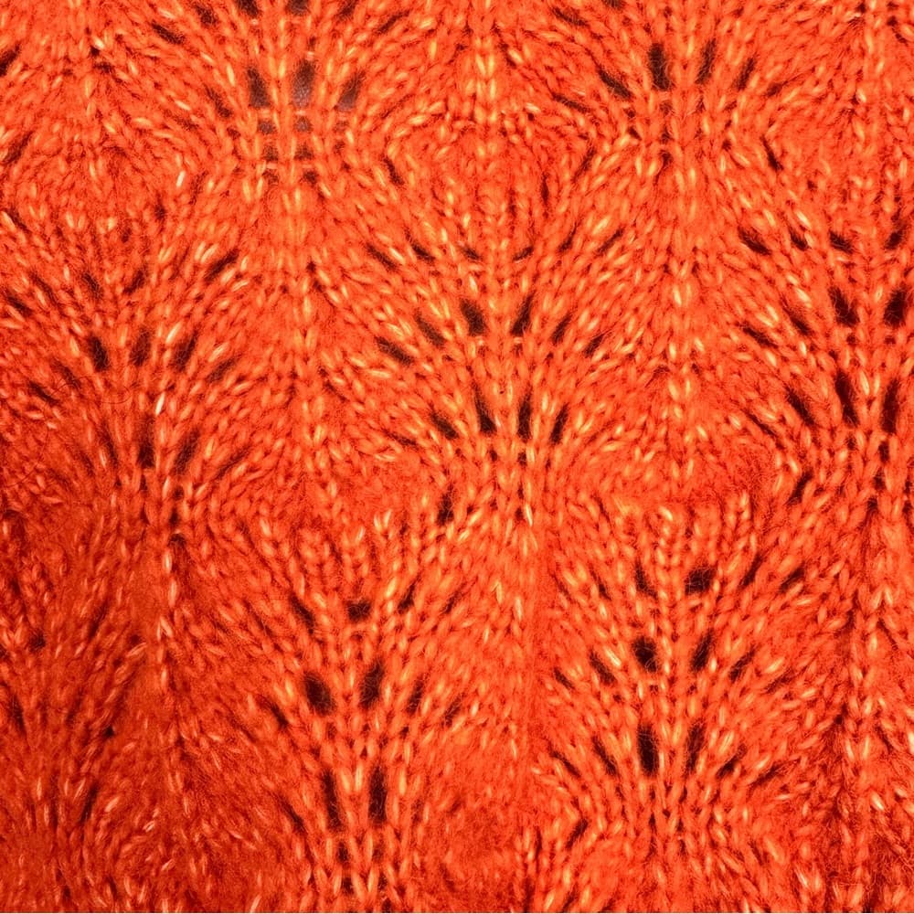 302. Lea & Viola Orange Chunky Knit Open Front Cardigan 2X - Thumbnail 6