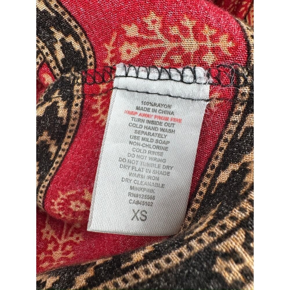 399. MinkPink Boho Print Sleeveless Fit & Flare Dress Size XS - Thumbnail 3