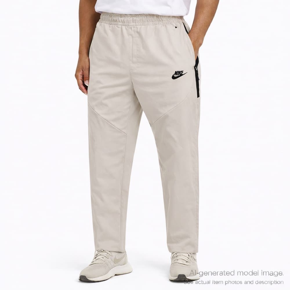 293. Nike Dri-Fit Utility Jogger Pants Beige Black Logo Size L - Thumbnail 16
