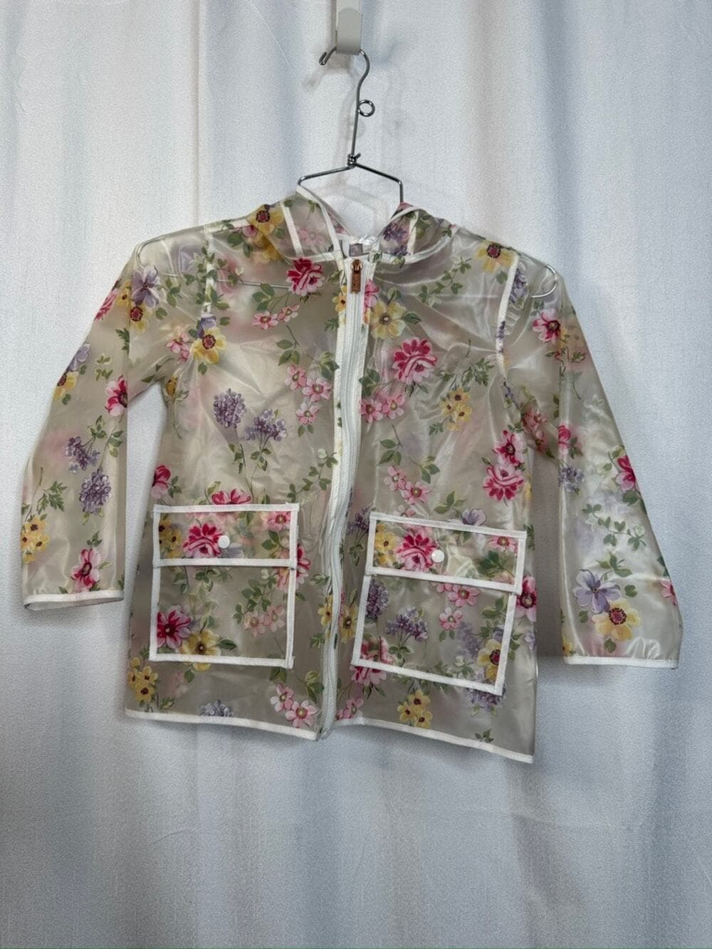 385. Tahari Floral Sheer Rain Jacket Size 4 Girls - Thumbnail 10