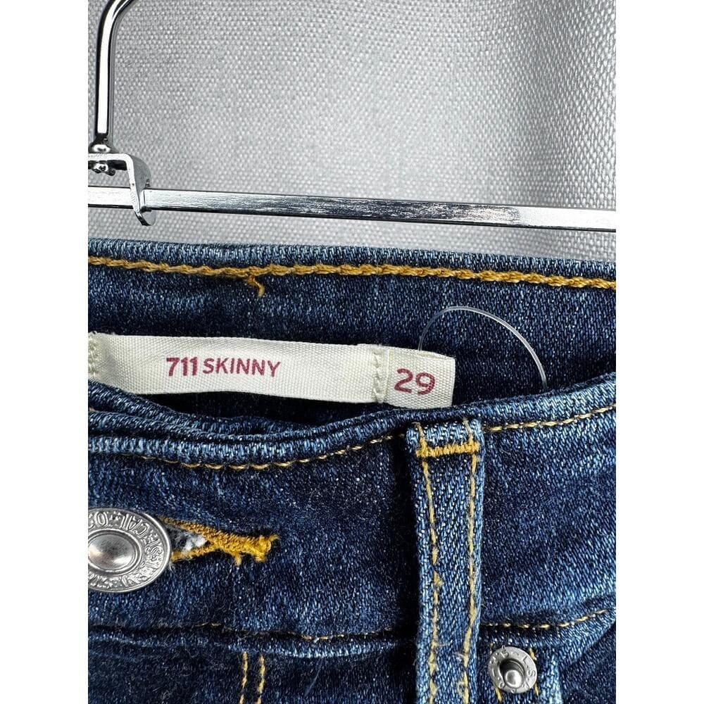 388. Levi's 711 Skinny Distressed Jeans Size 25 - Thumbnail 2