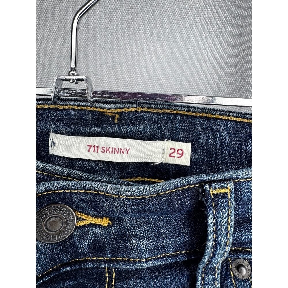 387. Levi's 711 Skinny Jeans Size 29 Dark Wash - Thumbnail 2