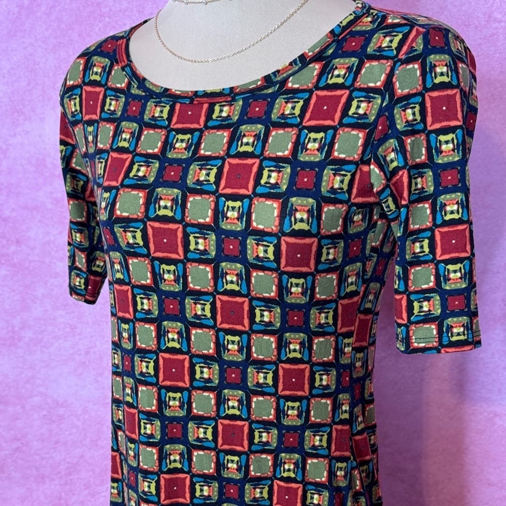 131. LuLaRoe Geometric Bodycon Dress XXS - Thumbnail 2