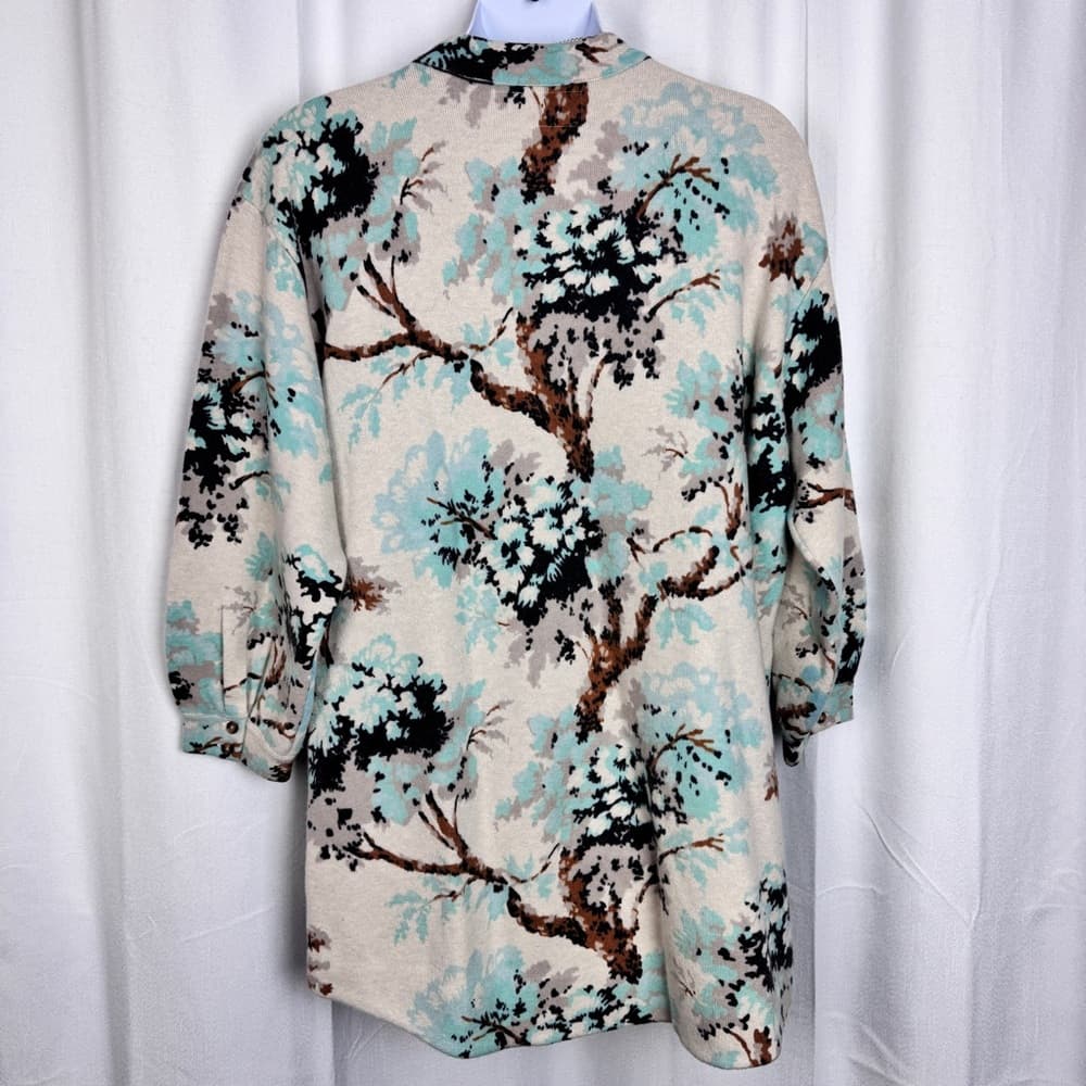 299. Field Flower 100% Wool Floral Button Front Jacket Coat 3X - Thumbnail 4