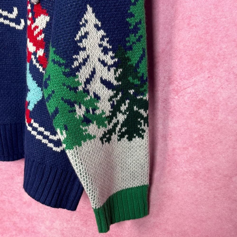 275. 33 Degrees Ski Sweater Women’s L Blue Green Holiday Knit Top L - Thumbnail 6