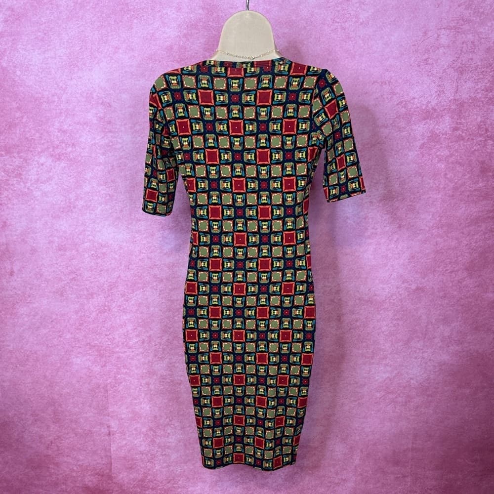 131. LuLaRoe Geometric Bodycon Dress XXS - Thumbnail 3