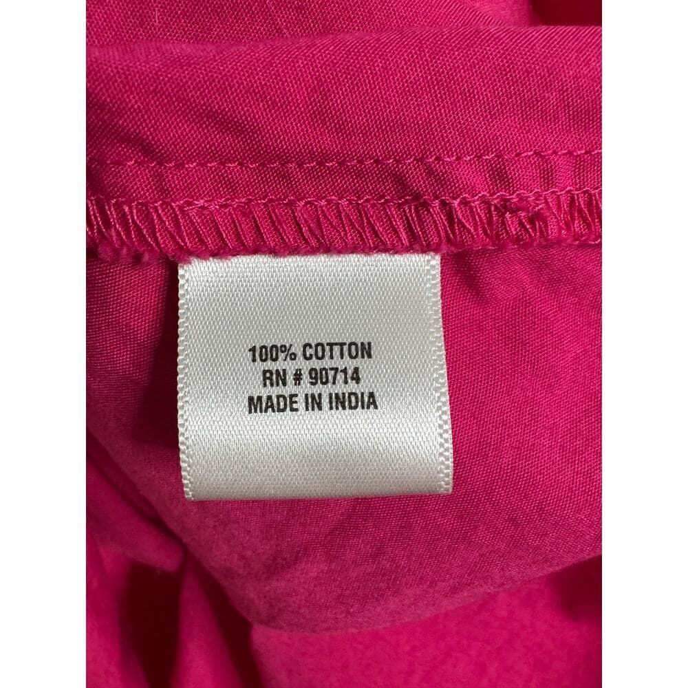 341. MSK Pink Smocked Puff Sleeve Cotton Mini Dress Size S - Thumbnail 4