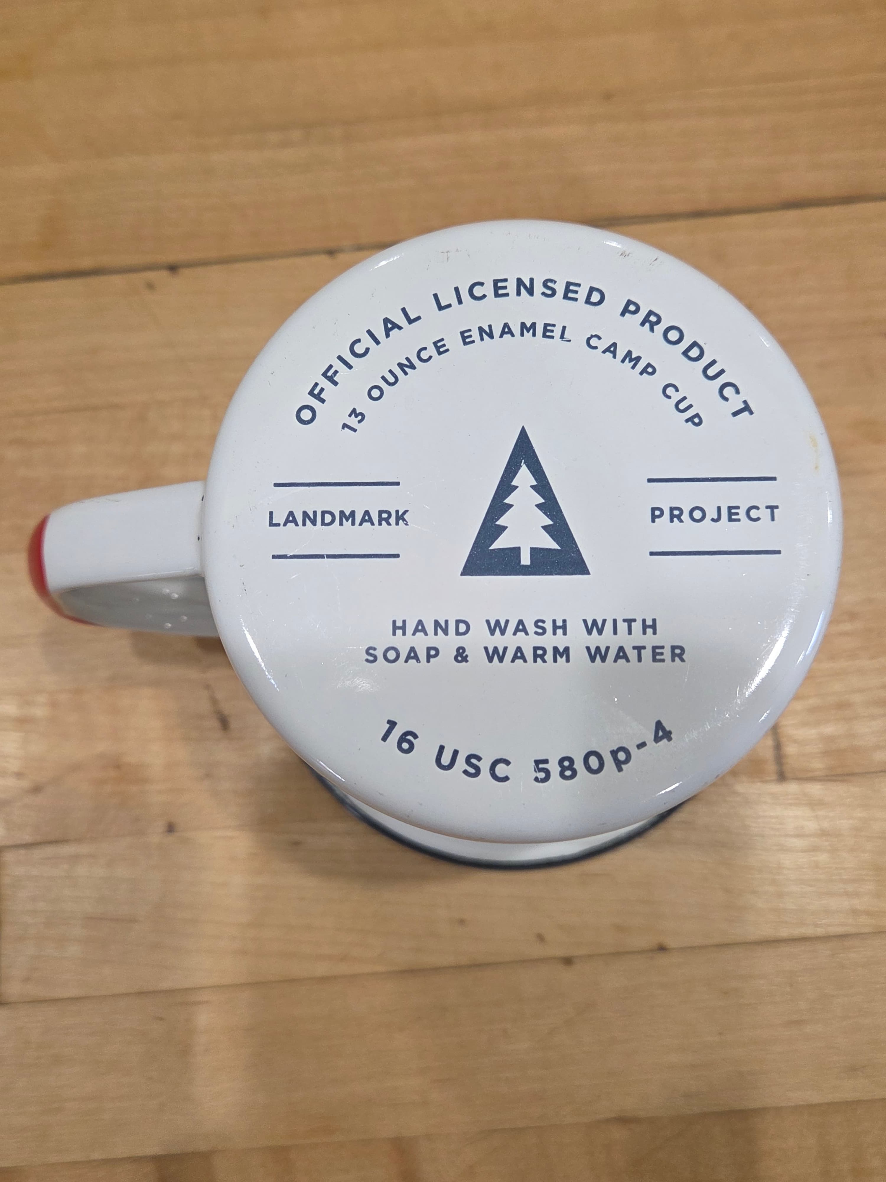 The Landmark Project Smokey Bear Enamel Camp Mug White 13 oz US Forest Service - Thumbnail 3