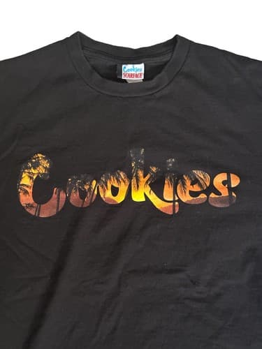 Cookies X Scarface Tropical Sunset Black Men's T-Shirt Size M Collab - Thumbnail 2
