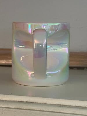 Nordstrom Rack Iridescent Heart Handle Large Coffee Mug - Thumbnail 3