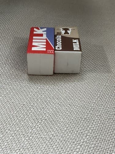 Barbie Tyco Kitchen Littles RARE HTF CHOCOLATE MILK + Reg Milk Food Accessories - Thumbnail 2