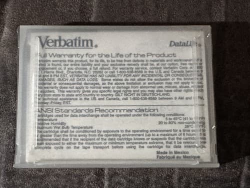 Lot of 10 Verbatim DataLife MC3010 XL Mini Data Cartridge New Sealed - Thumbnail 2