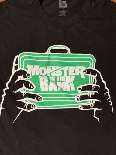 WWE Monster In The Bank Braun Strowman Authentic Black T-Shirt (Size L) - Thumbnail 2