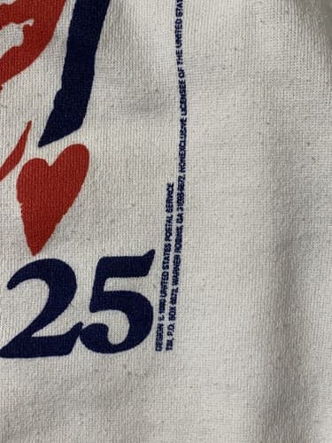 Rare Vintage Love USA USPS 25 Cent Stamp 1990s Crewneck Sweatshirt 80s 90s L - Thumbnail 4