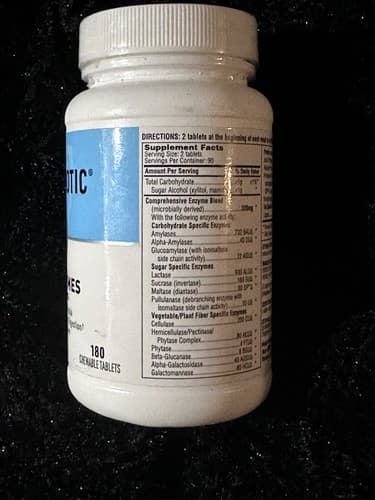 Klaire Labs Vital-Zymes 180 Chewable Digestive Enzymes - Broad Spectrum DPP-IV - Thumbnail 2