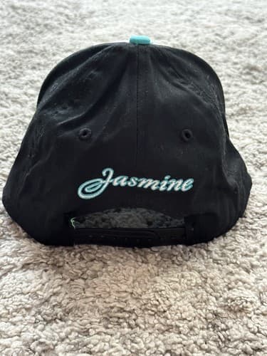 Disney Aladdin Jasmine Sublimated Hat Cap Womens A Whole New World Black Teal - Thumbnail 4
