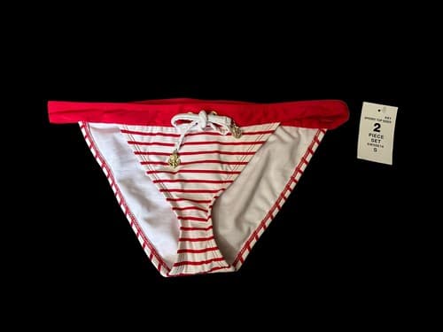 Sperry Top sider Women's Tankini swimsuit 2 piece stripe Size Medium/Small Red - Thumbnail 4
