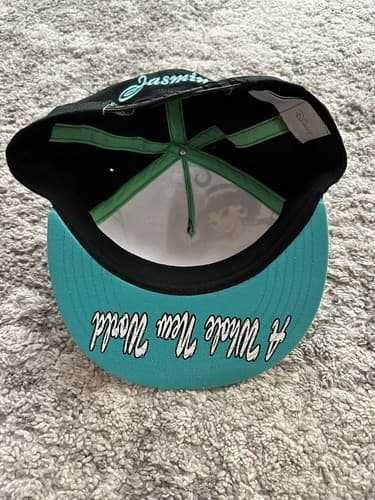 Disney Aladdin Jasmine Sublimated Hat Cap Womens A Whole New World Black Teal - Thumbnail 2