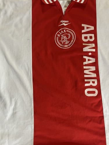 AJAX Amsterdam Futbol FCB Collared Soccer Jersey Olympus XL ABN AMRO - Thumbnail 4
