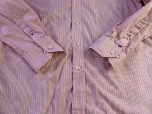 TOMMY HILFIGER - MEN'S PINK & WHITE STRIPED DRESS SHIRT - SIZE 16 X 32/33 - Thumbnail 5