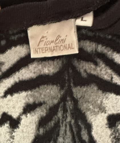 Vintage 90s Fiorlini International 3/4 white Tiger graphic Shirt Women's medium - Thumbnail 5