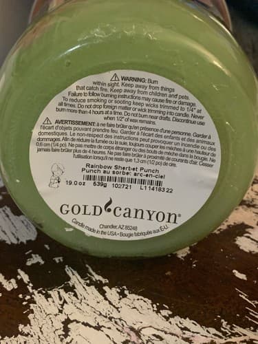 GOLD CANYON CANDLE- Rainbow Sherbet Punch CAFE 19oz NEW Rare - Thumbnail 3