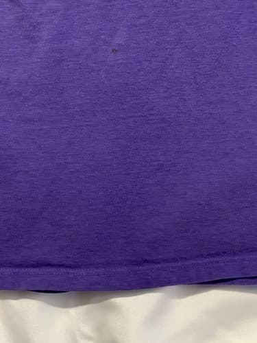 Vtg USA TOWNCRAFT Pocket T shirt L Selvedge Oversized Single Stitch Flaw Purple - Thumbnail 8