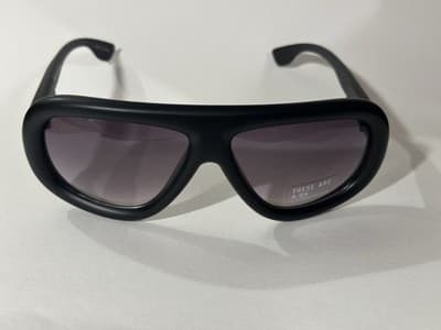 These Are A.OK High-Fashion Women's Aviator Sunglasses Black Frame Lens OakNyc - Thumbnail 3
