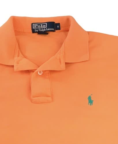 Polo Ralph Lauren Men’s Small Polo SS Orange Green Player Logo - Thumbnail 2