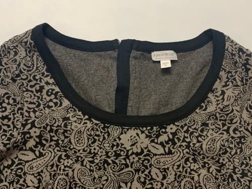 Pea in the Pod Maternity Dress Paisley Black Tan Size Medium READ - Thumbnail 2