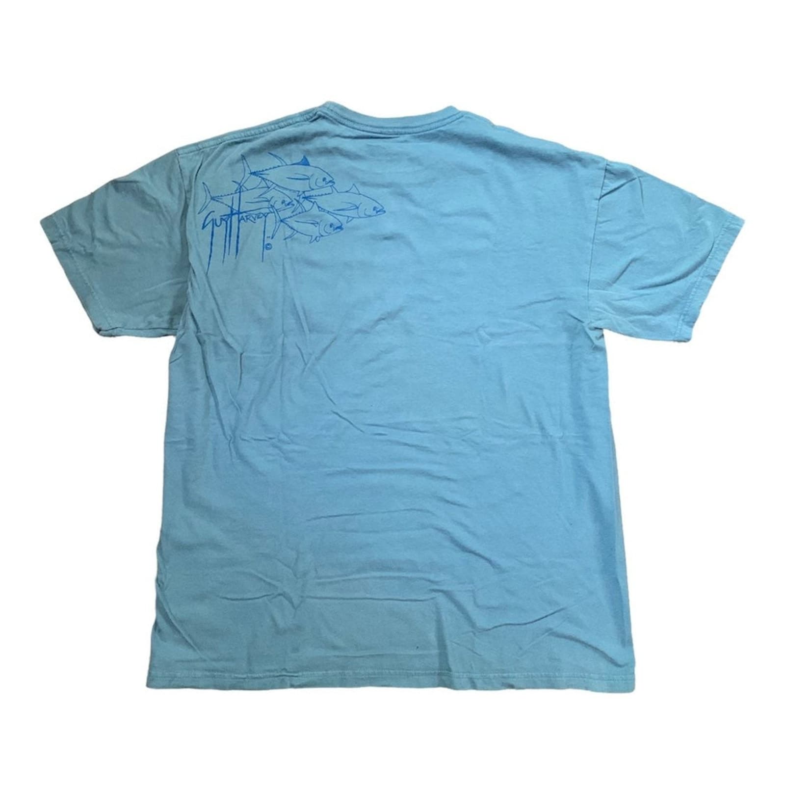 Guy Harvey Marlin T-Shirt Blue Men's Large Bluewater Shirt - Thumbnail 3