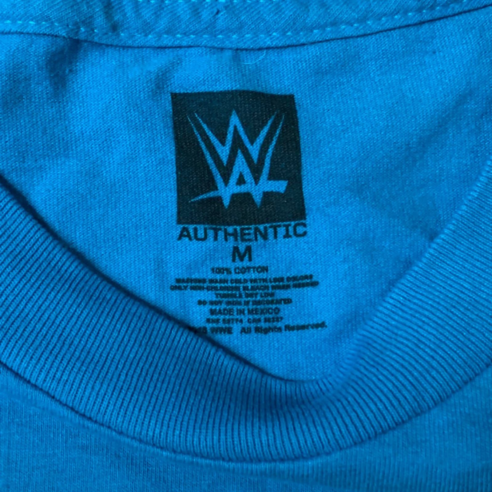 John Cena WWE Authentic Bright Blue T-Shirt Men's Medium - Thumbnail 5